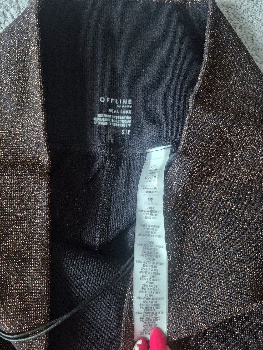 NWT- OFFLINE By Aerie Seamless Lurex 5" Bike Short. - Picture 7 of 10